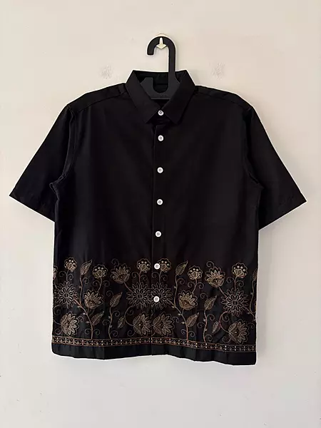 Onyx copper embroidered shirt