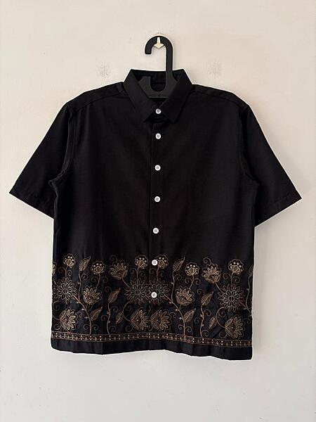 Onyx copper embroidered shirt