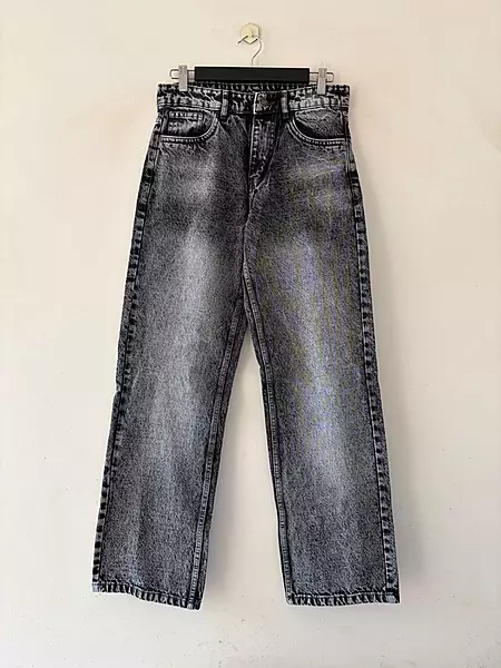 Charcoal faded straight fit jeans