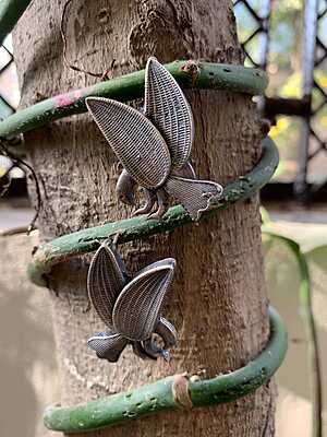 Majestic Soaring Eagle Oxidized Silver Statement Studs