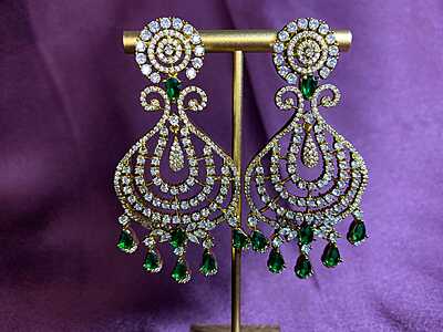 Emerald Elegance Chandelier Earrings Emerald Elegance Chandelier Earrings