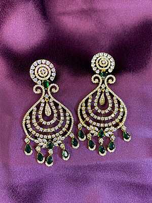 Emerald Elegance Chandelier Earrings Emerald Elegance Chandelier Earrings