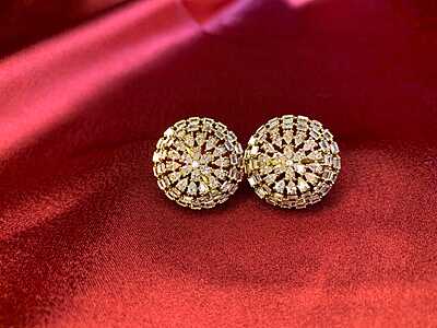 Exquisite Circular Mandala Stud Earrings Exquisite Circular Mandala Stud Earrings
