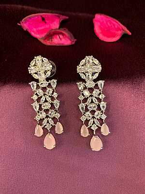 Blossom Cascade Rose-Quartz Chandeliers