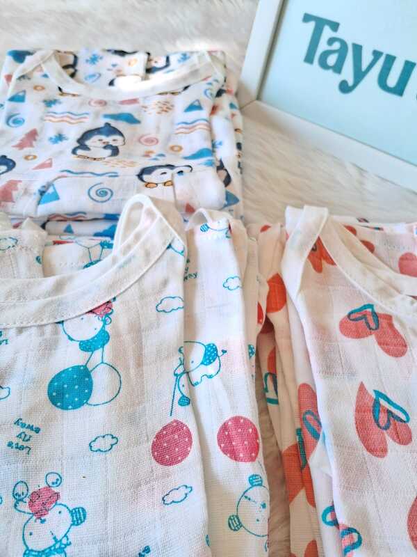 Muslin Knot Frocks Combo-6-12 Months