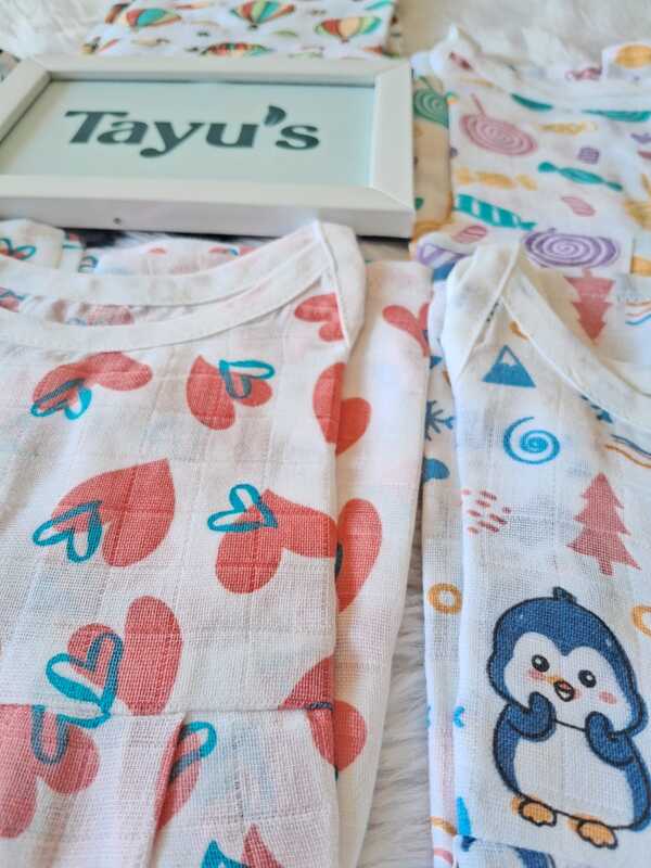 Muslin Knot Frocks Combo-6-12 Months