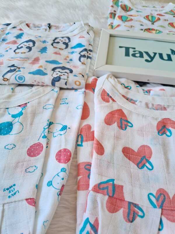 Muslin Knot Frocks Combo-6-12 Months