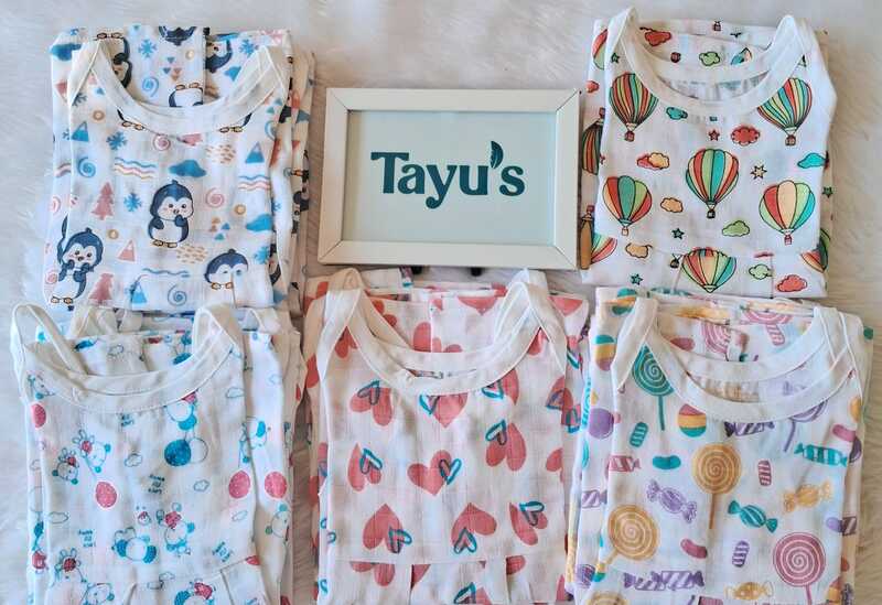 Muslin Knot Frocks Combo-6-12 Months