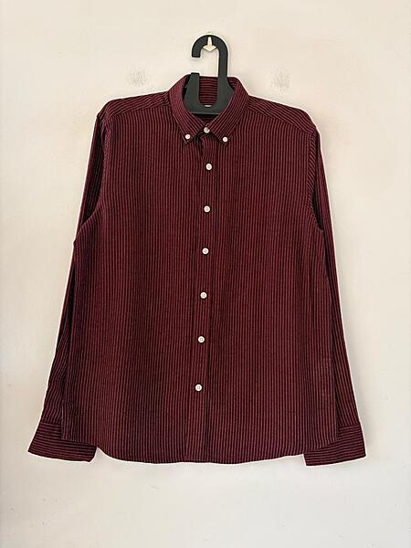 Deep merlot stripes shirt