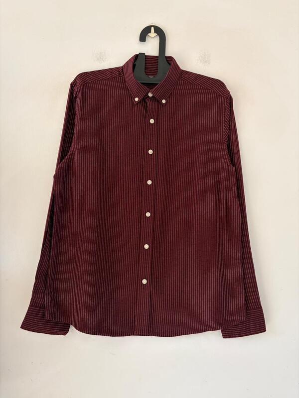 Deep merlot stripes shirt