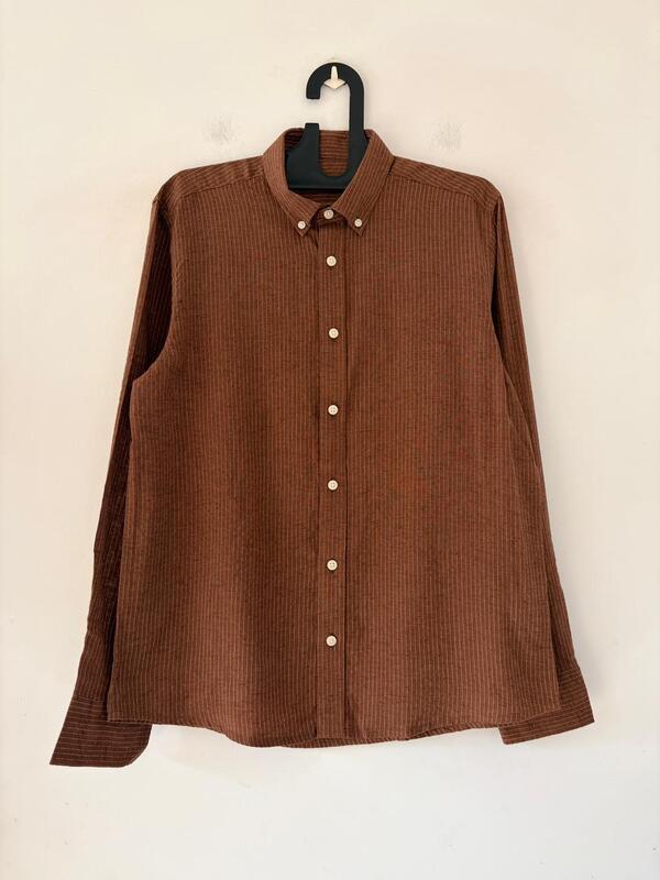 Chestnut brown stripes shirt