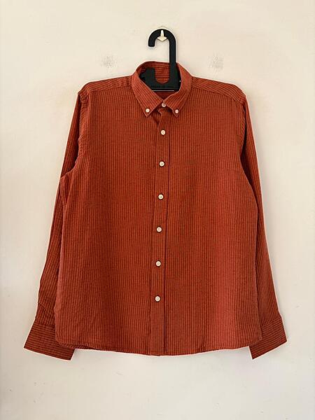 Terracotta stripes shirt
