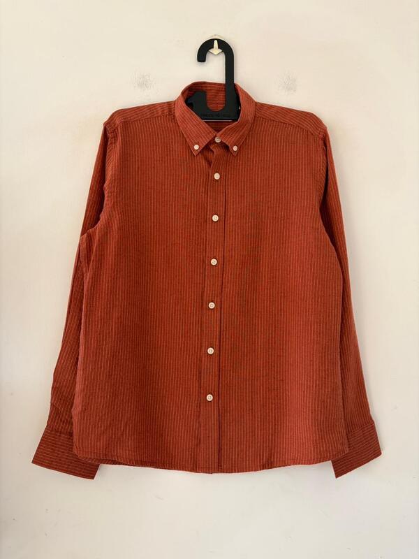 Terracotta stripes shirt