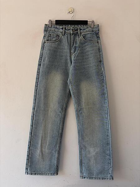 Dust blue heritage straight fit jeans