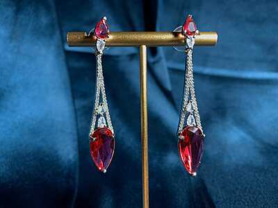 Elegant Pear-Cut Drop Earrings in Sterling Silver