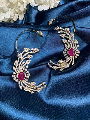 Majestic Ruby & Diamond Winged Ear Cuffs Majestic Ruby & Diamond Winged Ear Cuffs