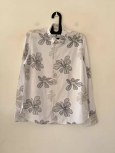 Ivory blossom printed shirt