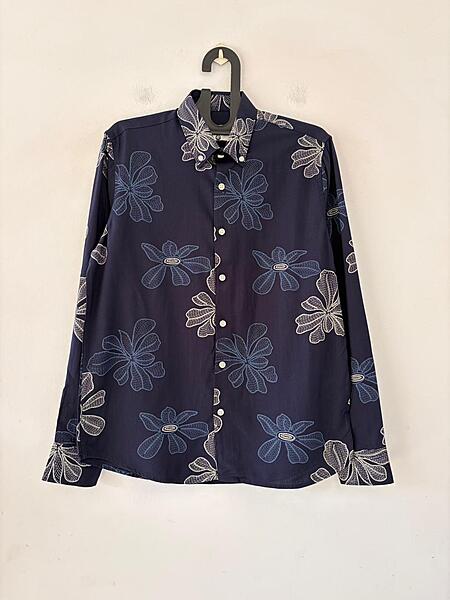 Midnight blue printed shirt