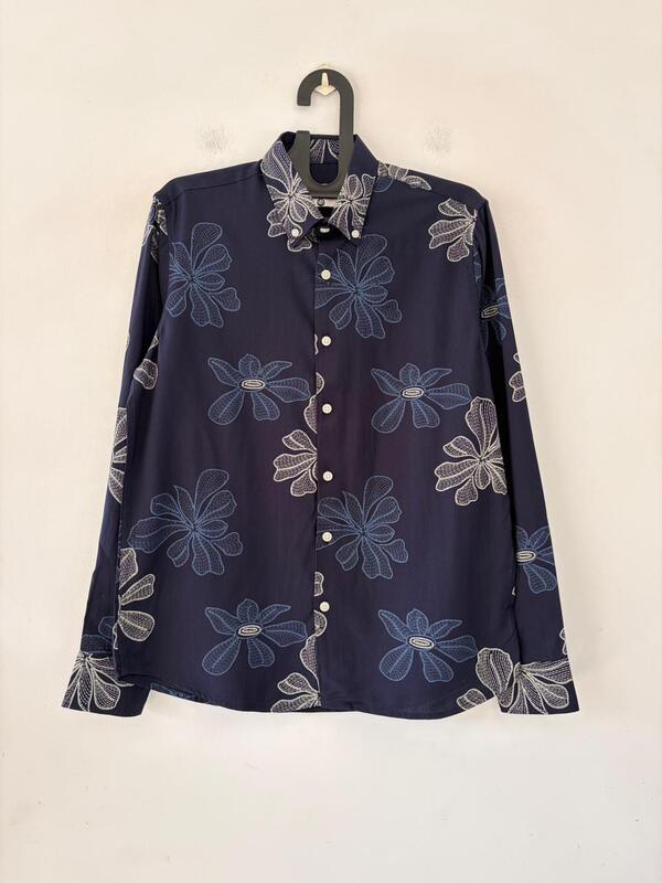 Midnight blue printed shirt