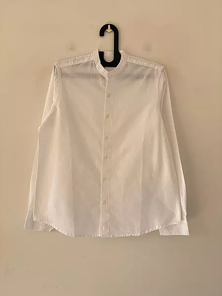 Ivory pure linen mandarin