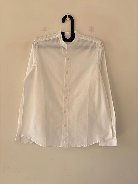 Ivory pure linen mandarin