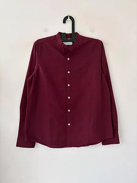 Maroon regal linen mandarin