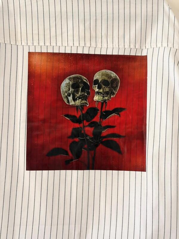 Ethereal skull rose boxy shirt