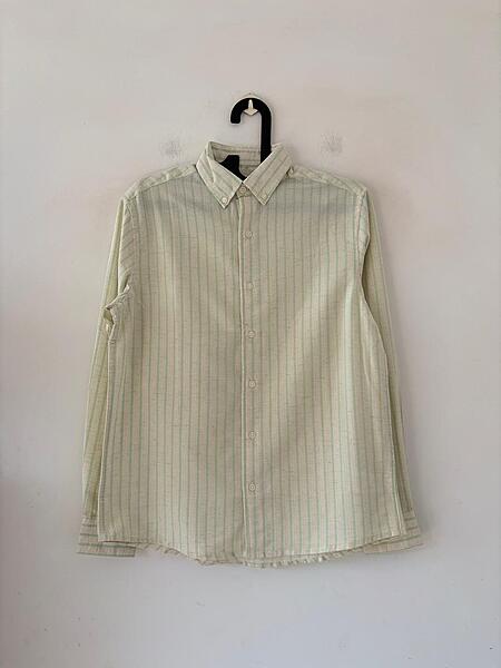 Ivory verdant stripes shirt
