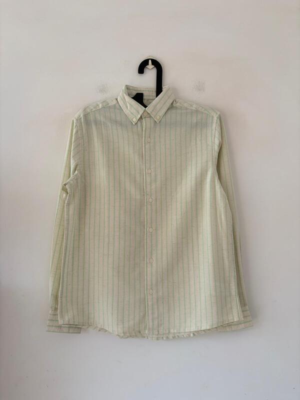 Ivory verdant stripes shirt