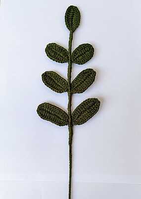 Forest Green Small Leaf with Stem