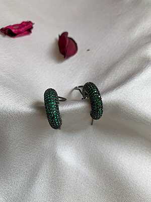 Dazzling Pave Hoop Earrings