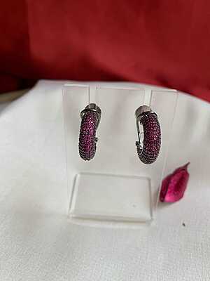 Dazzling Pave Hoop Earrings