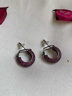 Dazzling Pave Hoop Earrings