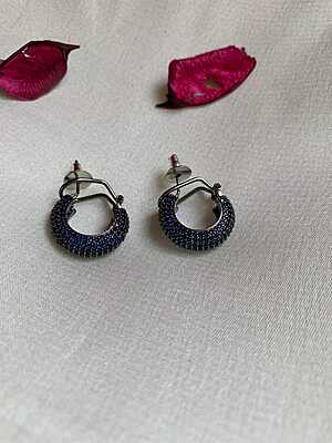 Dazzling Pave Hoop Earrings