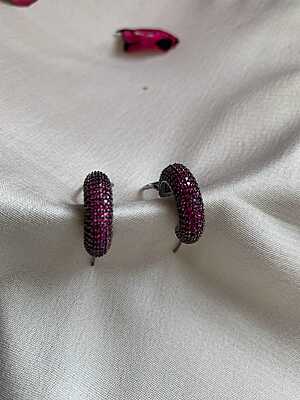 Dazzling Pave Hoop Earrings