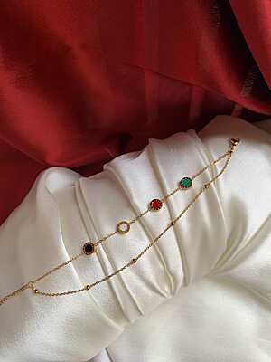 Roman Medallion Minimalist Layered Bracelet