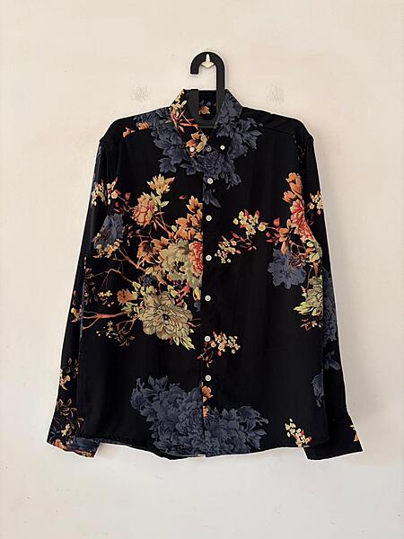 Onyx luxe floral viscose shirt