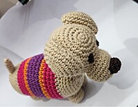 Hand-Crafted Amigurumi Dog