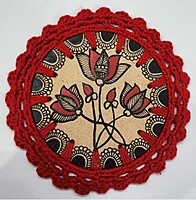 Madhubani Coaster Lotus