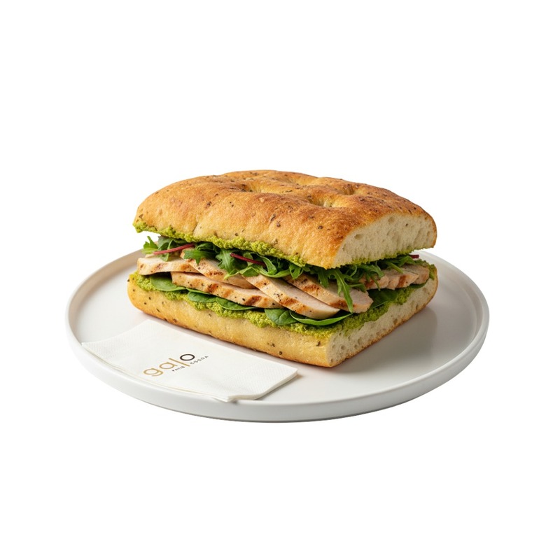 Basil Pesto Chicken Focaccia