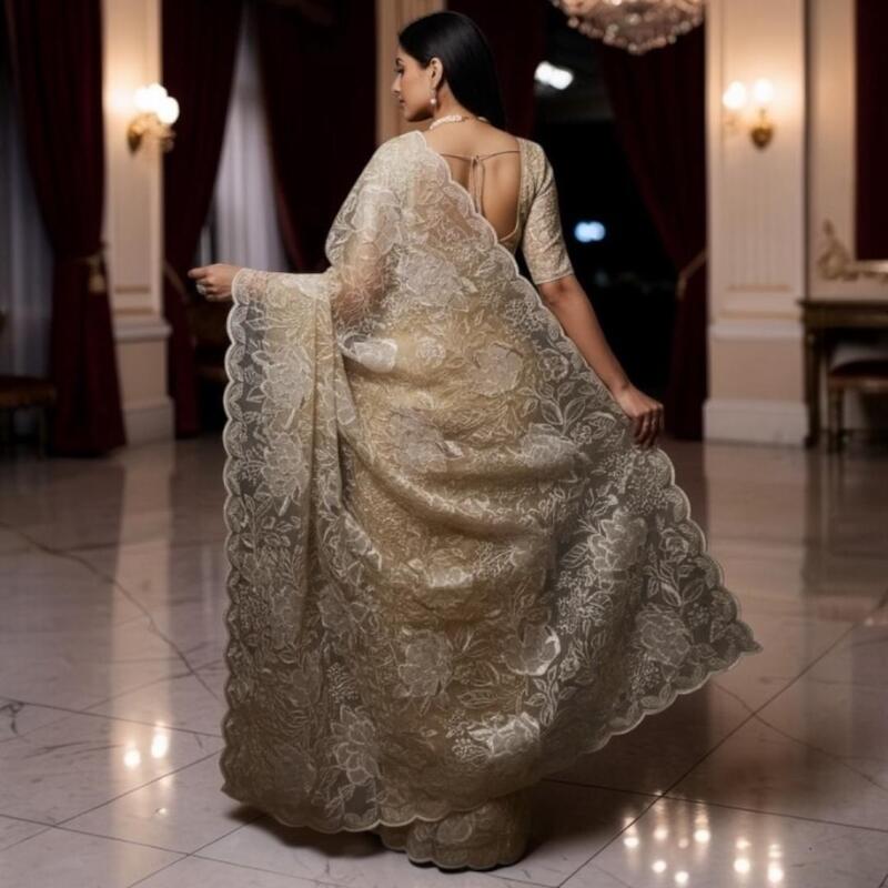 Ethereal Elegance Organza Saree