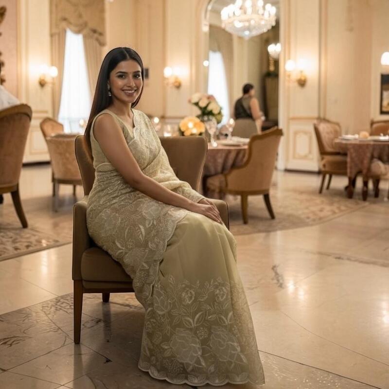 Ethereal Elegance Organza Saree