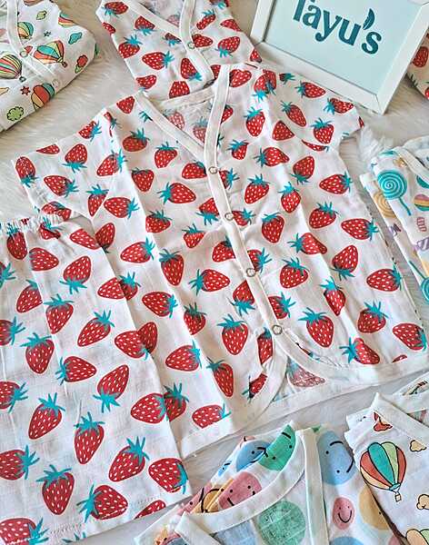 Muslin Half sleeve jabla set combo