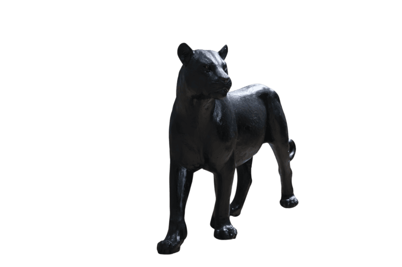 Black Panther Decorative Statue for Home & Office (Matte Black Finish)