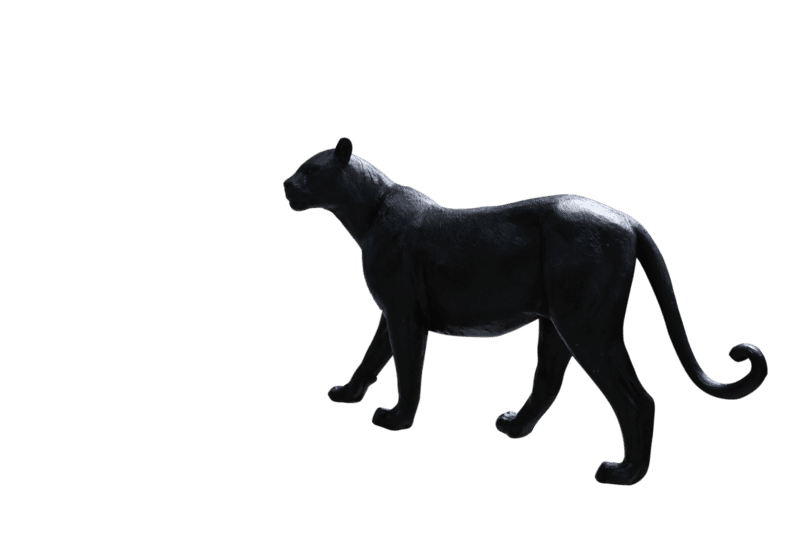 Black Panther Decorative Statue for Home & Office (Matte Black Finish)
