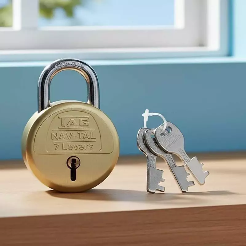 Tag Padlock Nautal Antique 65mm 4K