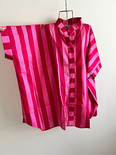 Junoon's Anti-Fit Shirt - Pink & Pink Stripes