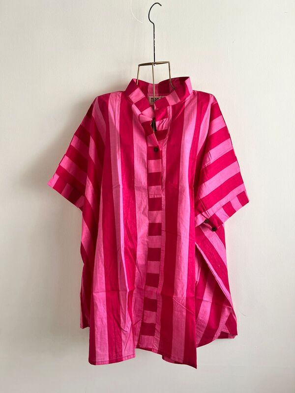 Junoon's Anti-Fit Shirt - Pink & Pink Stripes