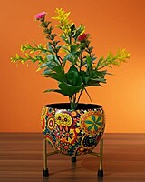 Metal Pot for Indoor with stand (Size -6 Inch)