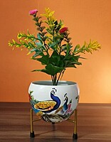Metal Pot for Indoor with stand (Size -6 Inch)